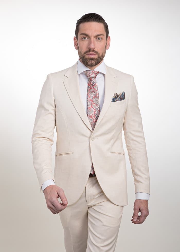 Traje Beige Claro elegante para novio Palma - Lord Ton alta costura