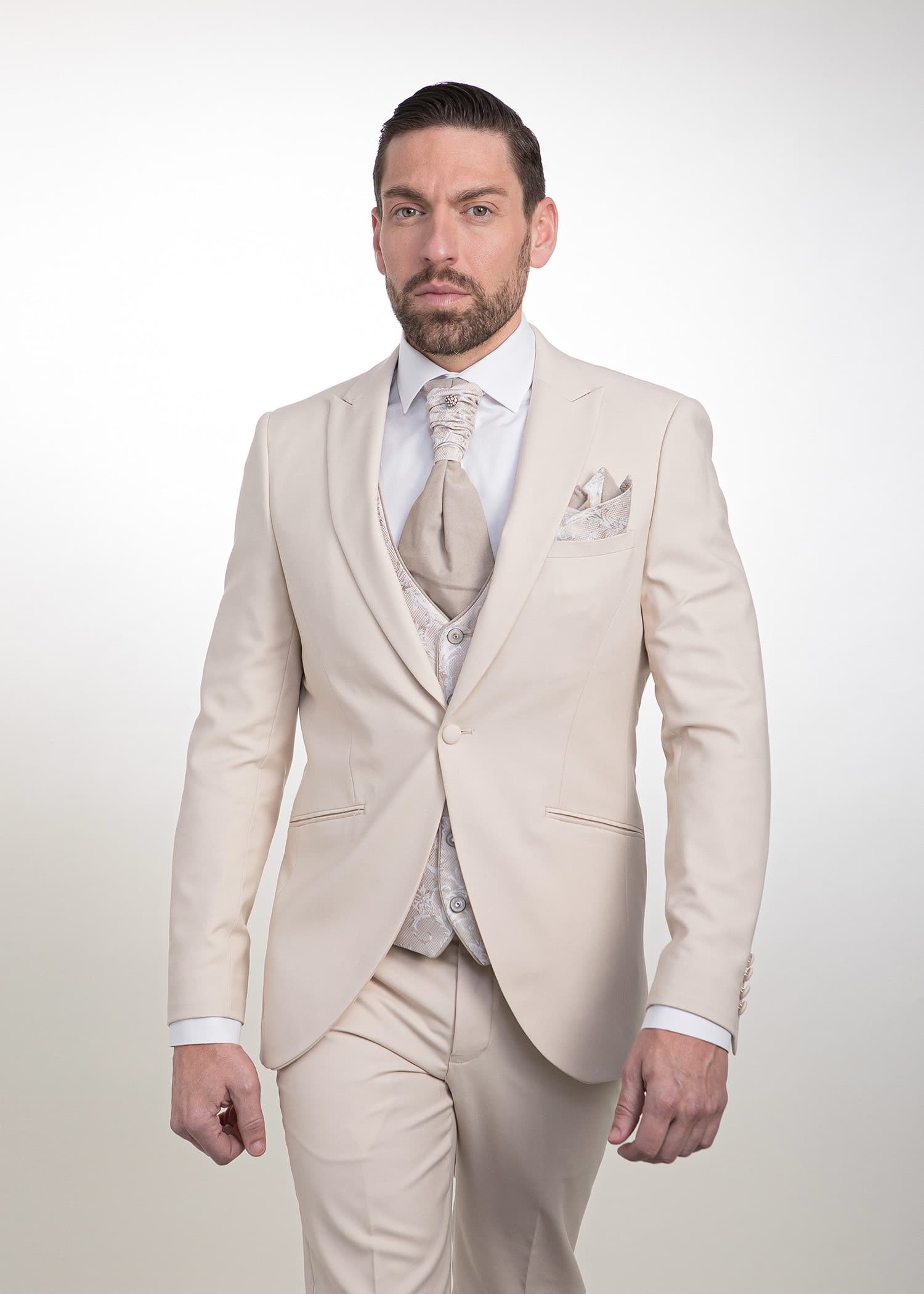 Traje beigelegante para novio Palma - Lord Ton alta costura