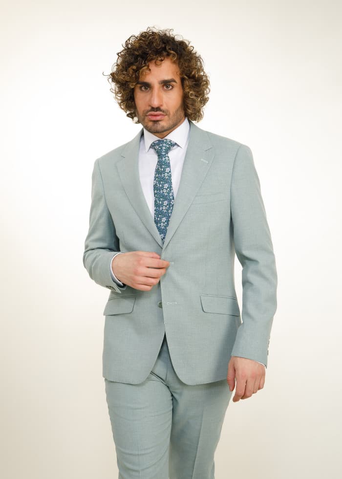 Traje verde agua elegante para padrino Palma - Lord Ton estilo veraniego